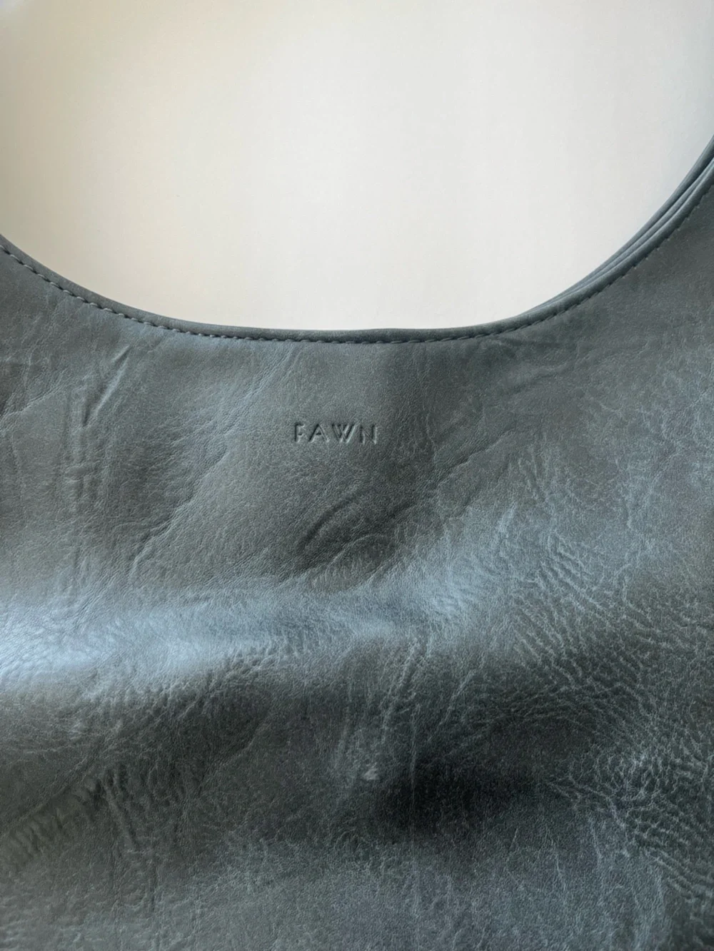 Fawn Slouchy Tote Shoulder Bag Faux Leather Bag Grey NEW NWT